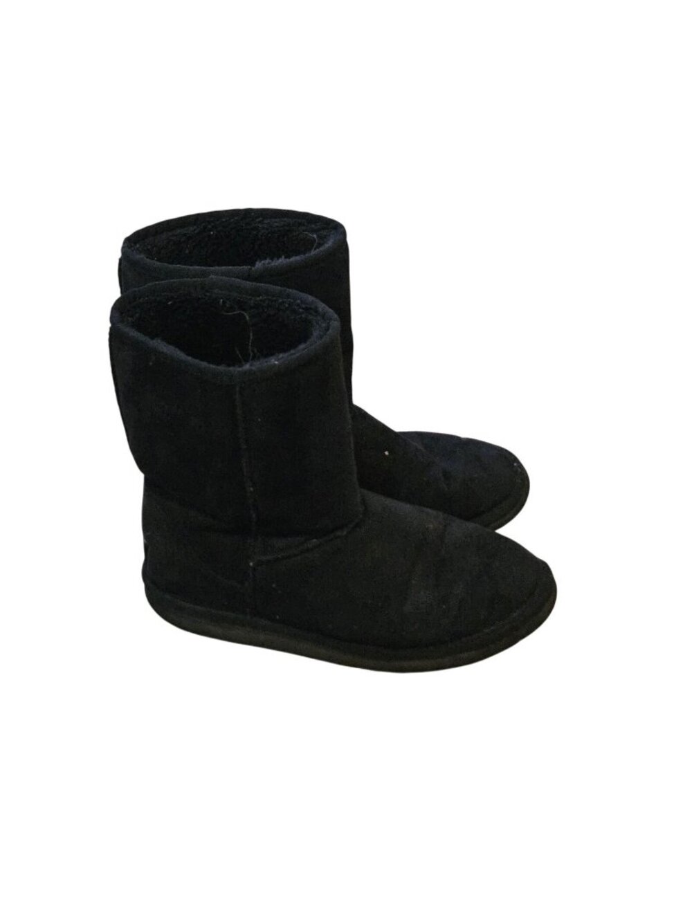 UGG Australia Black Suede Leather Sheepskin Boots Shoes Womens 6